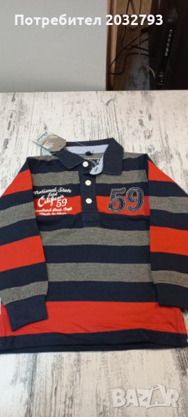 Трикотажна блуза с яка 3-4 години, снимка 1