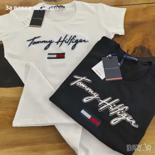 Tommy Hilfiger Дамска Тениска👚Дамска Блуза С Къс Ръкав Томи Хилфигер - 2 Налични Цвята Код A543, снимка 1