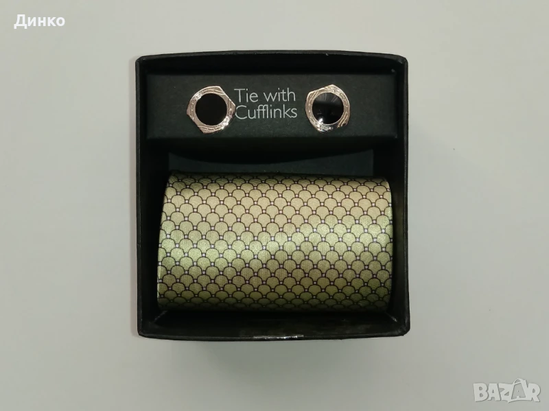 Луксозен комплект, вратовръзка и копчета за ръкавели, снимка 1