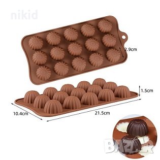 15 пралини бонбон бонбони силиконов молд форма шоколасд фондан , снимка 1
