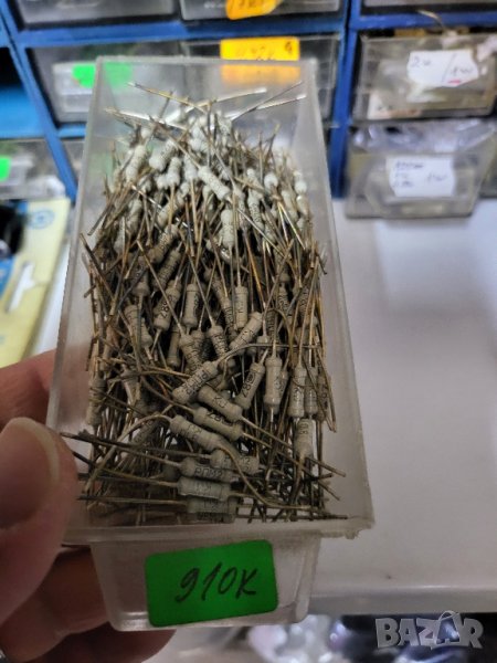 резистор, съпротивление , резистори  910 килома 0,5 вата, снимка 1