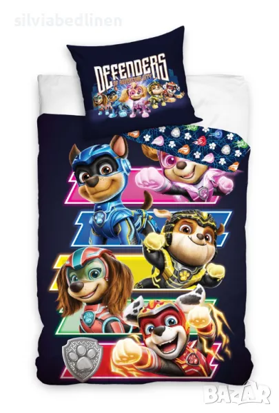 ПРОМОЦИЯ!–25%!Спести до 28лв!3D детско спално бельо ранфорс Пес патрул, снимка 1