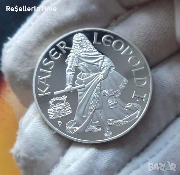 Възпоменателна сребърна монета 100 Schilling Leopold I, снимка 1