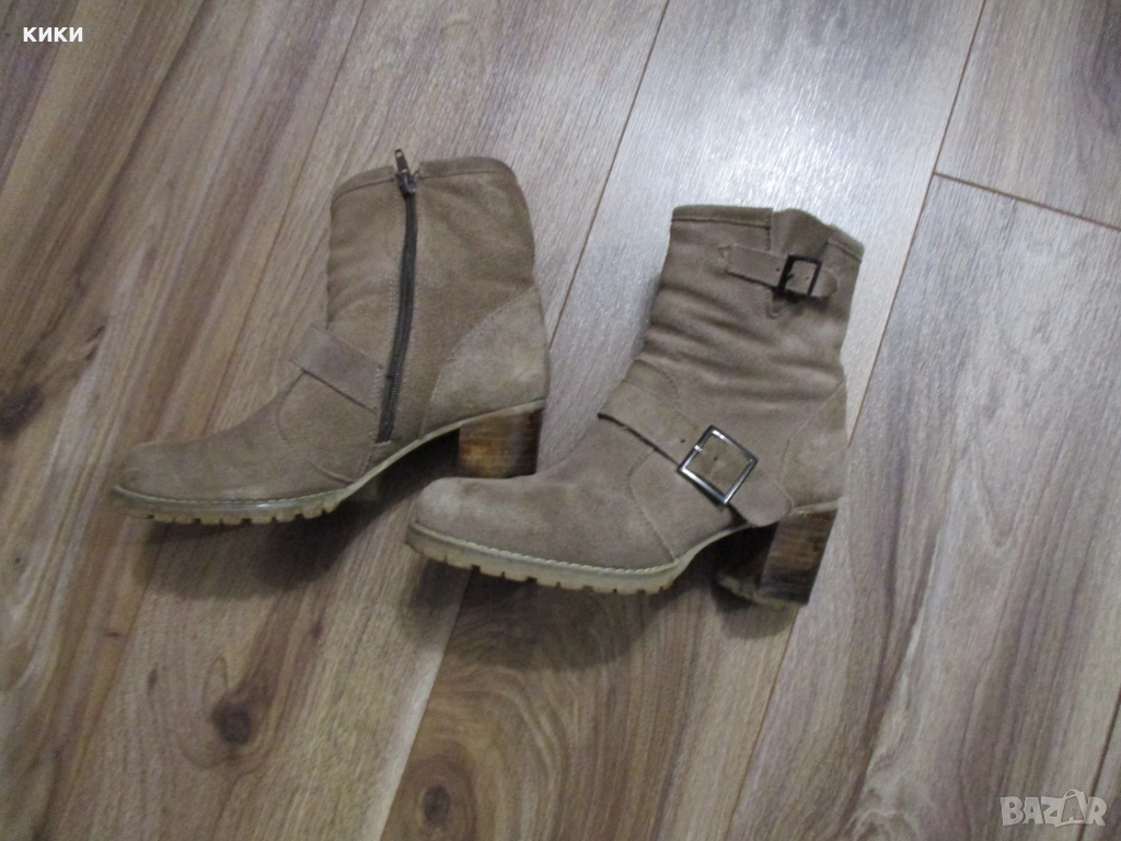 Дамски боти естествен велур, снимка 1