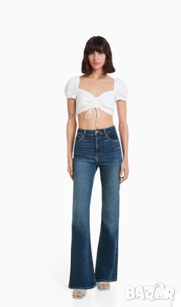 Дънки чарлстон с висока талия !, снимка 1