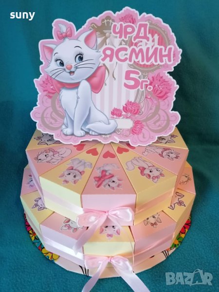 Картонена торта Котето Мари, снимка 1