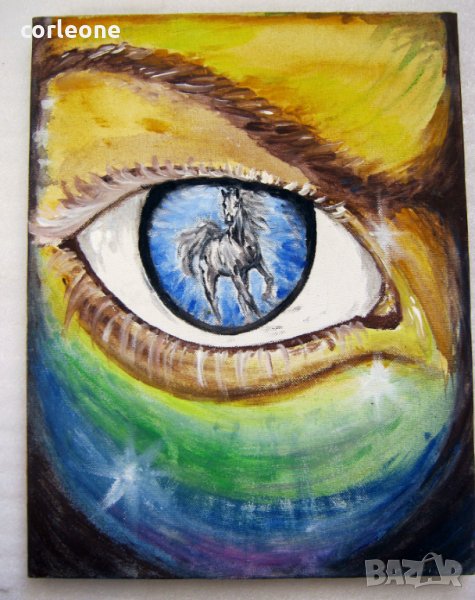 Картина 35х27 ръчно рисувана акрил с подрамка, снимка 1