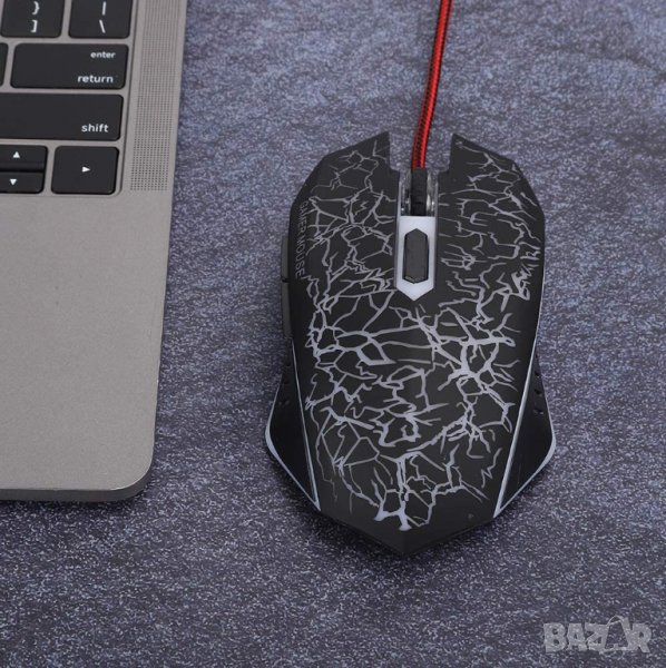 USB Оптична Светеща Геймърска Мишка  A70, снимка 1