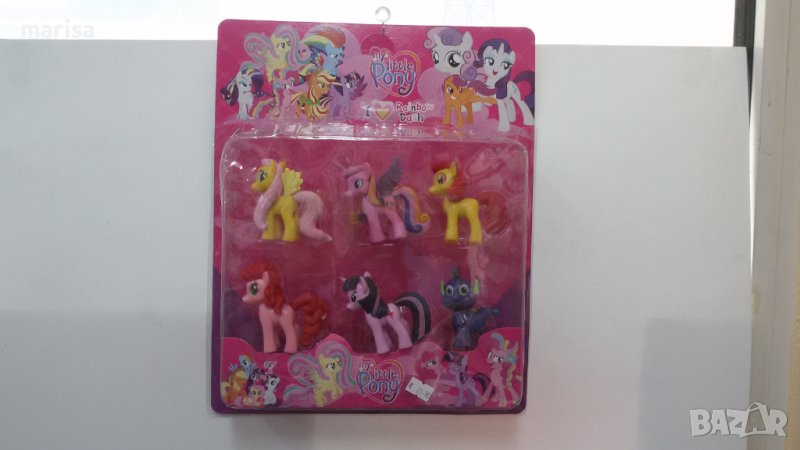 Фигурки Малкото пони, топери за торта My little Pony, 6 броя - 82203, снимка 1