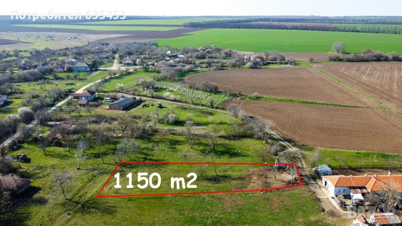 1150 кв.м. парцел в регулация, 19 км от Добрич, 33 км от летище Варна СОКОЛНИК, ДОБРИЧ, снимка 1