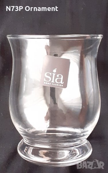 СТИЛЕН СВЕЩНИК.  СТЪКЛО. SIA. MADE IN SWEDEN 🇸🇪. , снимка 1