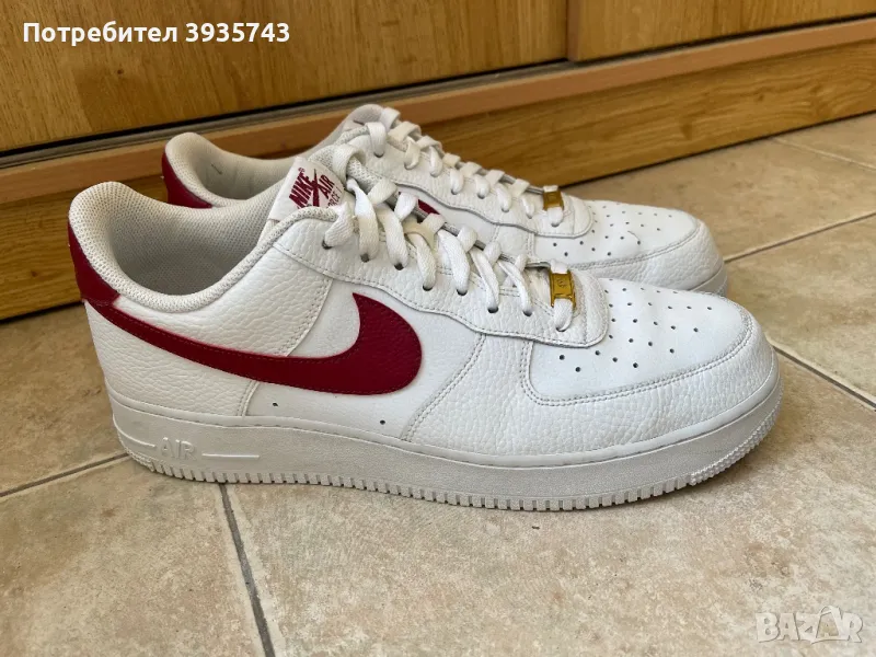 Nike Air Force 1 бял+червен , снимка 1