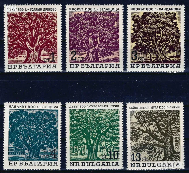 България 1964 - дървета MNH, снимка 1