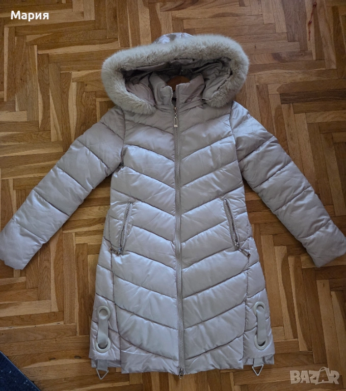 Зимно яке в бежаво, снимка 1