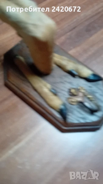 арт деко закачалка с еленово краче, снимка 1