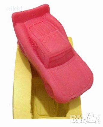 3D Кола Автомобил със спойлер силиконов молд форма фондан гипс шоколад декор, снимка 1