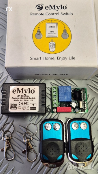 дистанционно реле 220в eMylo  2 дистанционни, снимка 1