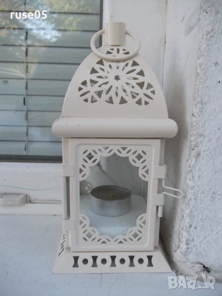 Свещник фенер бял нов, снимка 1