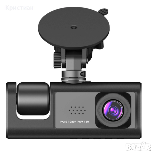 Dual Dash Cam WiFi – Предна + Задна камера – 2.5K / 1080P – G-Sensor – Night Vision – Универсална, снимка 1