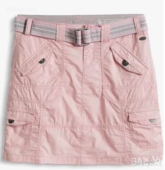 ESPRIT Къса памучна карго пола за лято, снимка 1