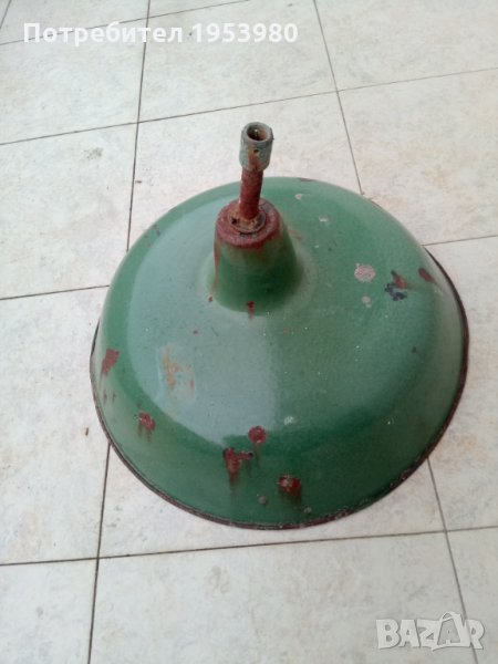 Стара емайлирана лампа, снимка 1