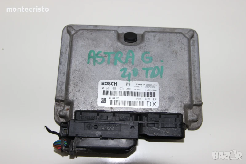 Моторен компютър Opel Astra G (1998-2009г.) 0281001971 / 0 281 001 971 / 09180353 / 09 180 353, снимка 1