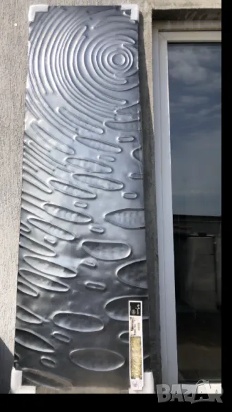 Ново ГОЛЯМО МЕТАЛНО ПАНО 3D ефект 180/55 см.– сребриста MONEE 48258020503, снимка 1