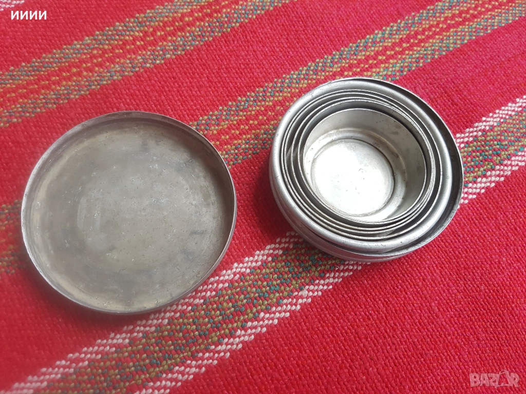 Метална сгъваема чаша с калъф, снимка 1