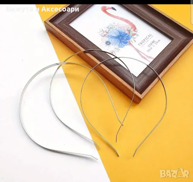 Сребриста метална тънка диадема , снимка 1