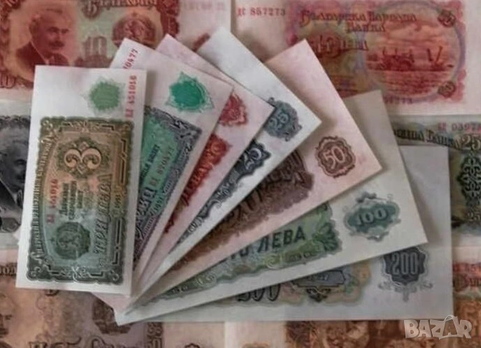 Лот 5 банкноти 1951 г. Запазете българския дух и част от историята. Включва 3, 5, 10, 25, 50, 100, 2, снимка 1