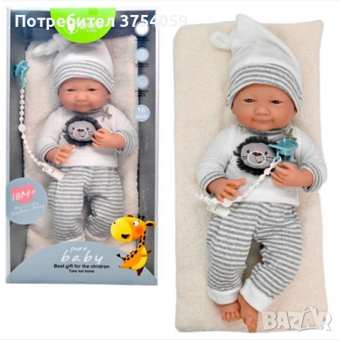 Реалистично бебе с реални размери 48см, снимка 3 - Кукли - 52348686