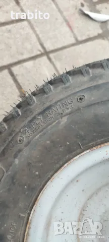 Гуми с джанти задни от тракторна косачка31-3-25, снимка 2 - Градинска техника - 49731560