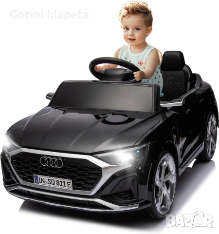 Акумулаторен джип AUDI SQ8 4X4 12V,MP3, меки гуми, снимка 4 - Коли, камиони, мотори, писти - 53221731