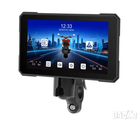 5" Мото Мултимедия, навигация за мотоциклет, CarPlay, Android Auto, Водоустойчива, за мотор, екран, снимка 9 - Аксесоари и консумативи - 56057483