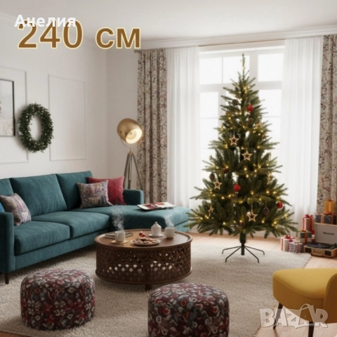 Красива Коледна елха с естествено излъчване, снимка 6 - Декорация за дома - 52224879