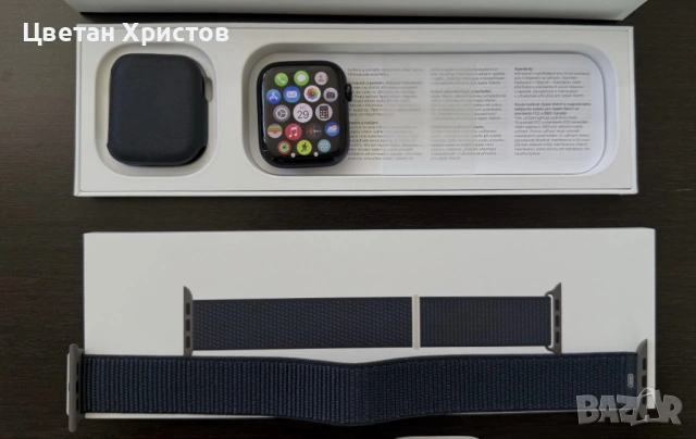 Смарт часовник Apple Watch 9, 45 мм, Midnight Aluminium Case