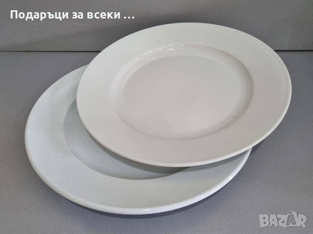 Ново! Бяла порцеланова чиния - кръг 31см/12" Чинии за заведения Оборудване за ресторант, снимка 5 - Чинии - 28025613