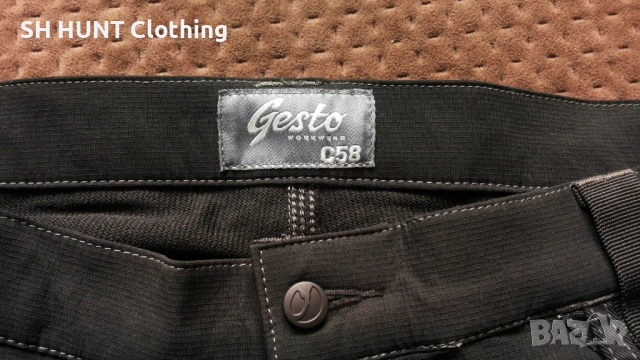 GESTO STRETCH Work Wear Trouser размер 58 / XXXL изцяло еластичен работен панталон W3-97, снимка 16 - Панталони - 51993667