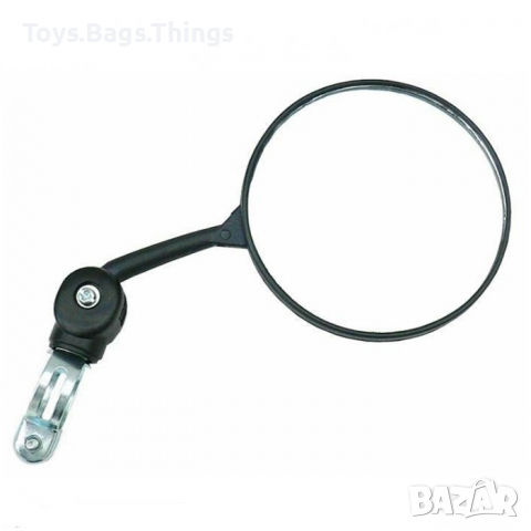 Огледало за колело, Кръгло, Вело огледало, от лявата страна, 80мм, Черно