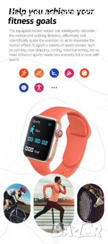 2023 г. Смарт часовник I8 Pro Max,HD screen touch, Answer Call,Sport Fitness Tracker2023 г. Смарт ча, снимка 12 - Смарт часовници - 40439004