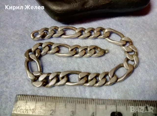 СТАРА СРЕБЪРНА ГРИВНА СРЕБРО 925 ПРОБА КЛАСИЧЕСКА КАРТИЕ ПЛЕТКА с НУЖДА от ЗАКОПЧАЛКА 29350