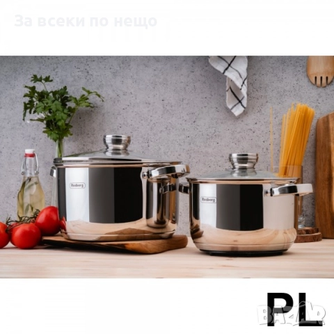 Комплект съдове Rosberg R51210L12BM, 12 части Код P1768, снимка 10 - Съдове за готвене - 53001592