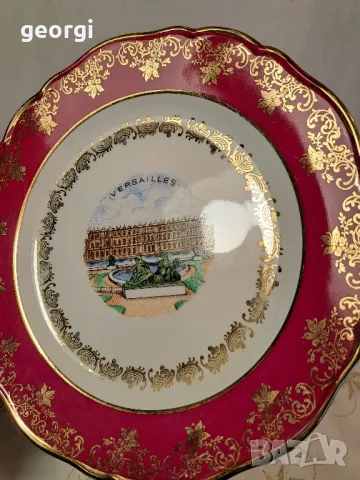 декоративна порцеланова чиния дворец Версай Limoges  8/1, снимка 4 - Декорация за дома - 49900558