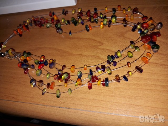 Комплект бижута от цветни мъниста, снимка 2 - Бижутерийни комплекти - 41862462