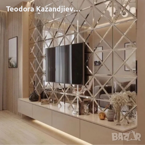 Огледални стикери за стена 32 броя – Лесен начин да преобразиш дома си с модерна елегантност, снимка 2 - Декорация за дома - 52857531