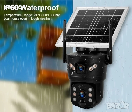 ХИТ! 4G GSM Соларна Камера 6MP - Безжична за Пчелини, Вили, Дворове. 6000 mAh Батерия! SD карта 64GB, снимка 6 - Комплекти за видеонаблюдение - 52678379