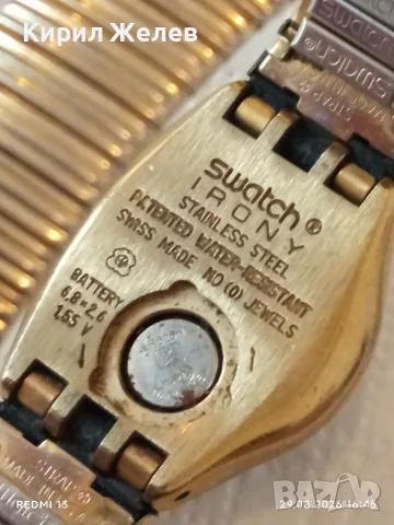 Луксозен дамски часовник Swatch Swiss оригинален перфектно състояние 36339, снимка 4 - Дамски - 55859018