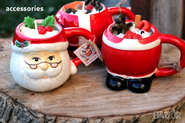 Ръчно изработени ароматни коледни свещи, снимка 13 - Декорация за дома - 52669872