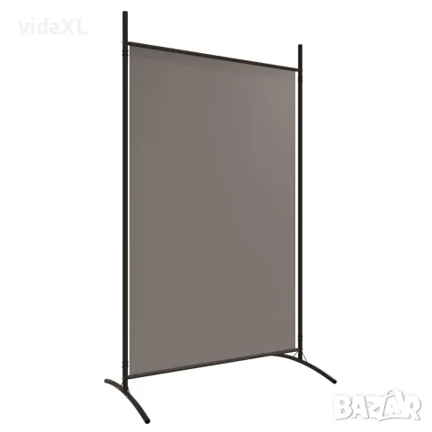 vidaXL Параван за стая, 4 панела, антрацит, 346x180 cм, текстил, снимка 7 - Паравани - 56147224