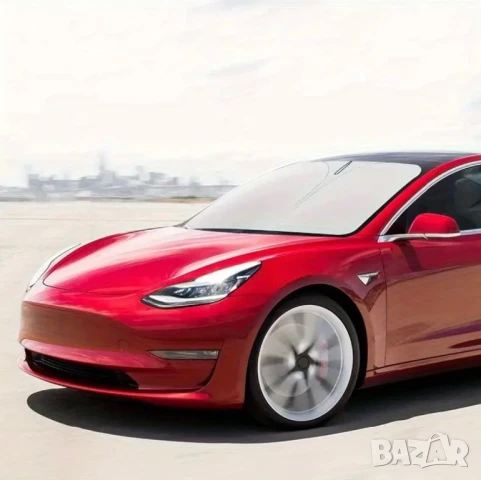 Оригинален Сгъваем Сенник за Предно Стъкло за Tesla Model 3, 147×93см, Подходящ за Други Автомобили!, снимка 7 - Аксесоари и консумативи - 50906259